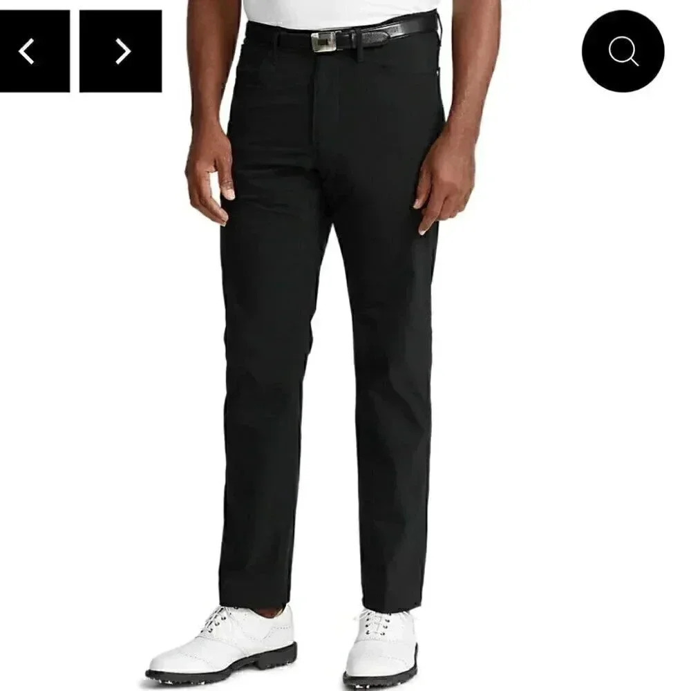 RLX Ralph Lauren Athletic Tailored Fit Black 5 Pocket Pants sz 40x32 - Picture 7 of 11